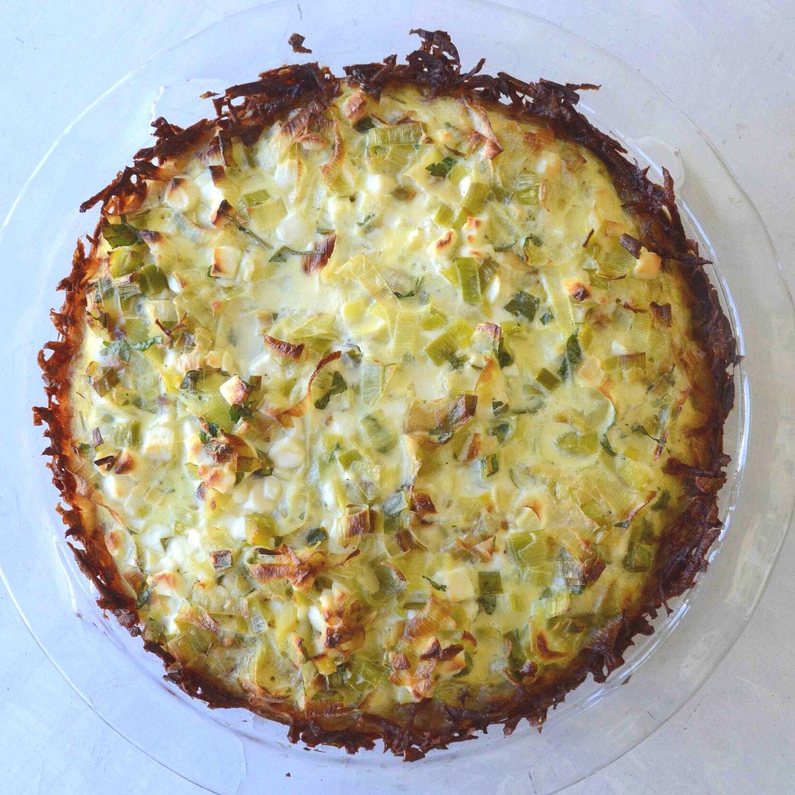 Potato-Crusted Leek and Feta Quiche — Unwritten Recipes