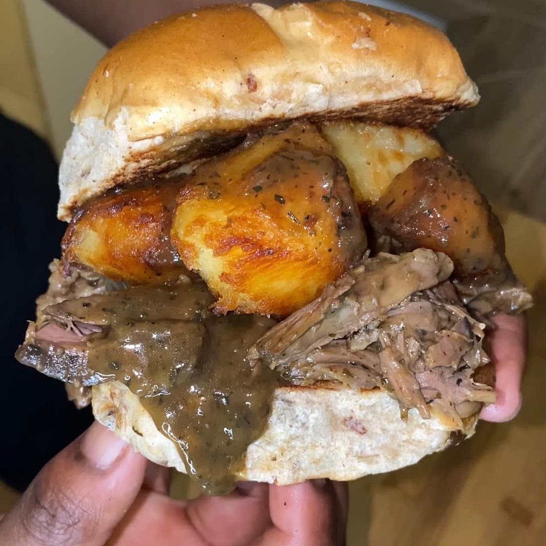 Hot Cross Bun Lamb Burger 