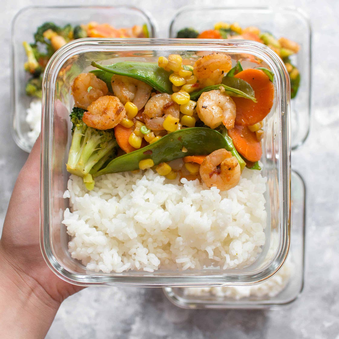 Sriracha Honey Shrimp Meal Prep