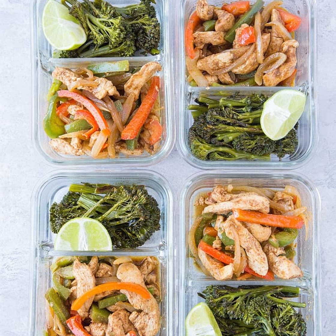 Chicken Fajita Meal Prep Bowls:
