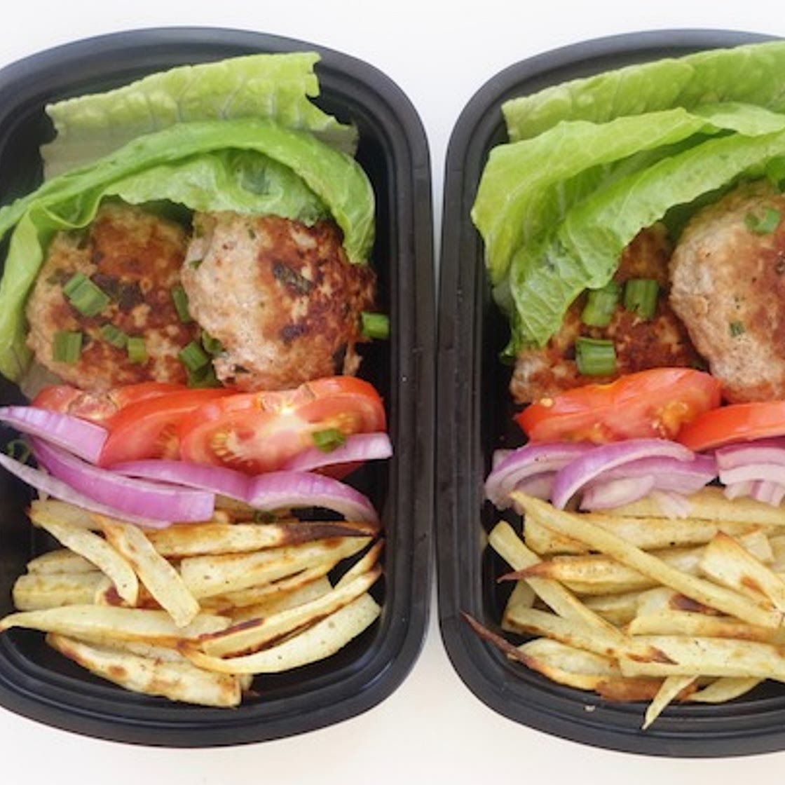 Turkey Burgers With Sweet Potato Fries Meal Prep
