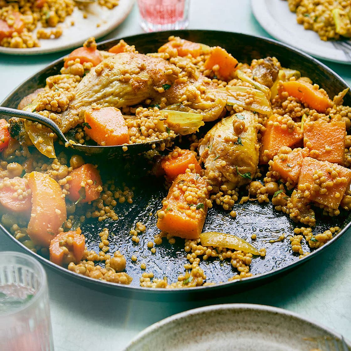 Fragrant Palestinian couscous (Maftoul)