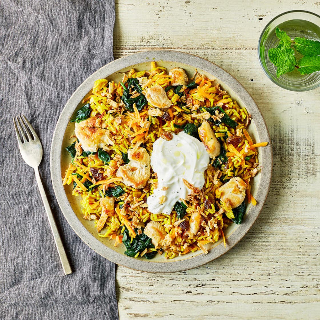 G - Saffron & Spinach Chicken Pilaf