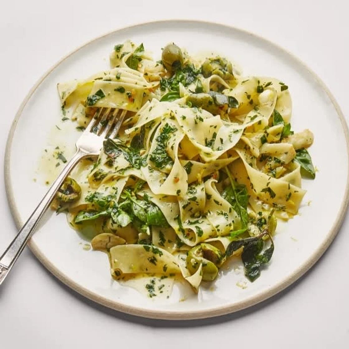 Garlic, Basil and Parsley Pasta