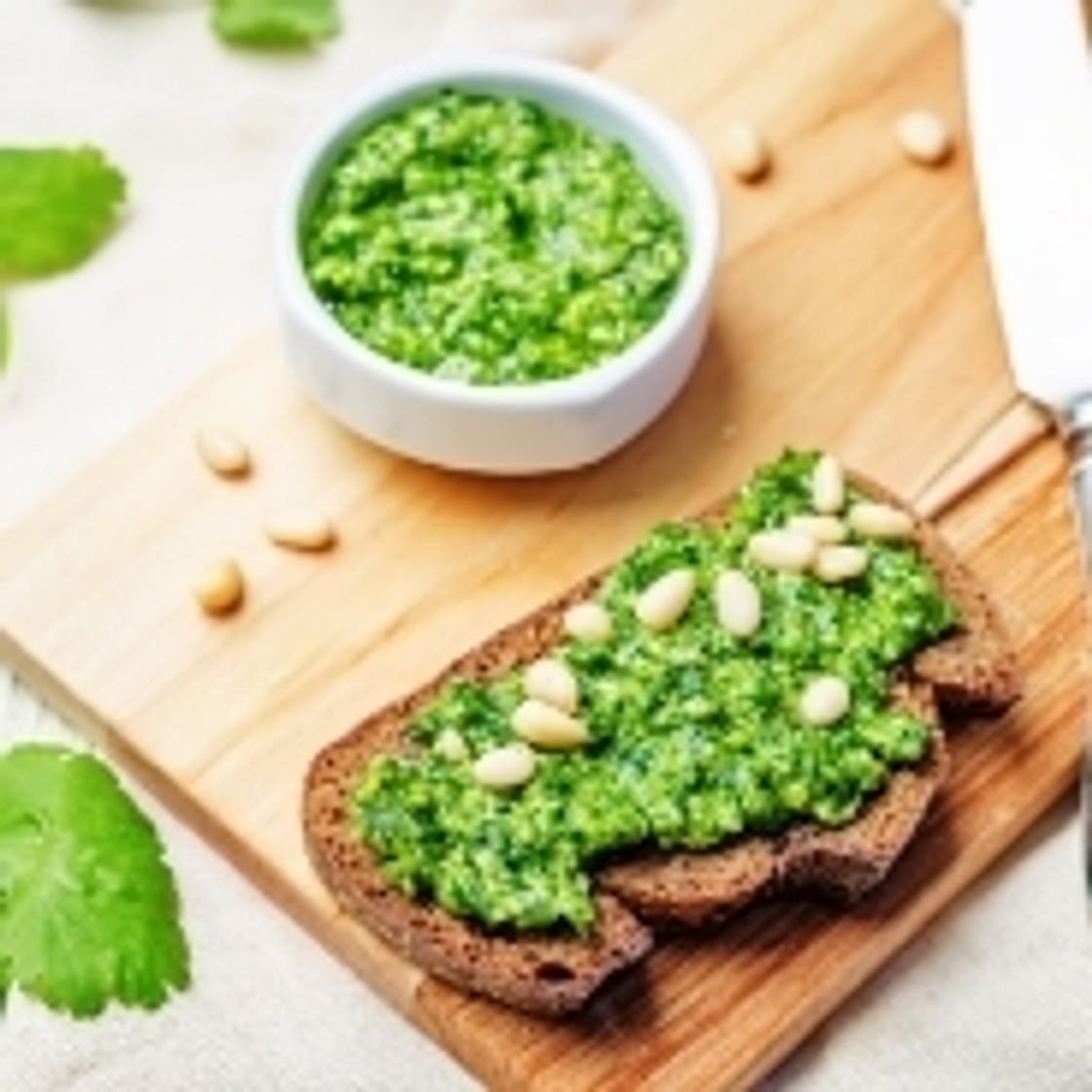 Nut pesto, inexpensive version of the famous Italian sauce