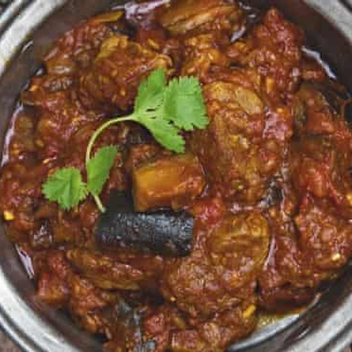 Lamb and aubergine curry (baba gosht)