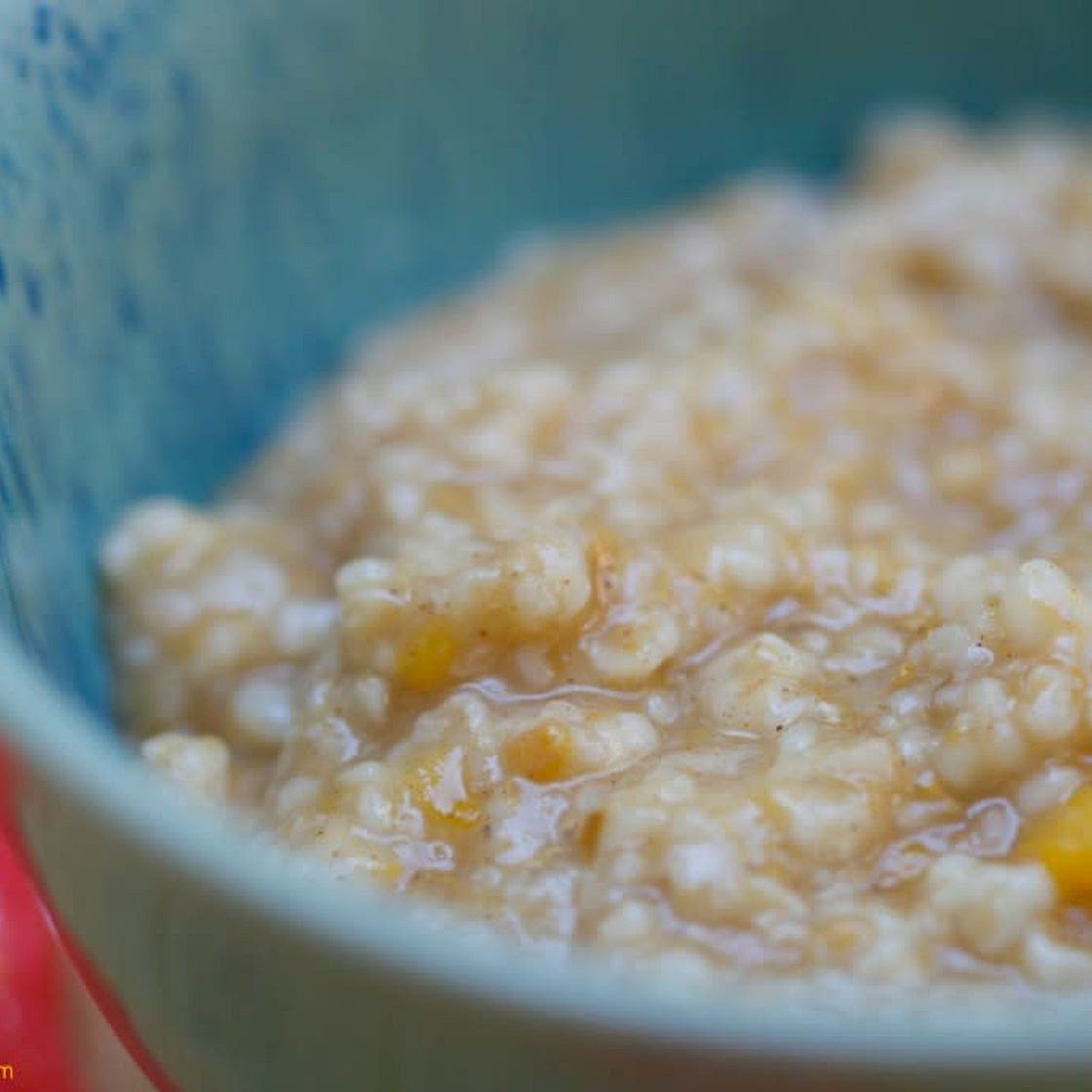 Peach baby oatmeal