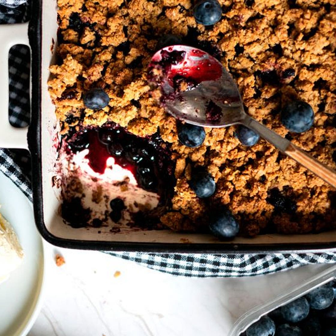 Crumble de arándanos