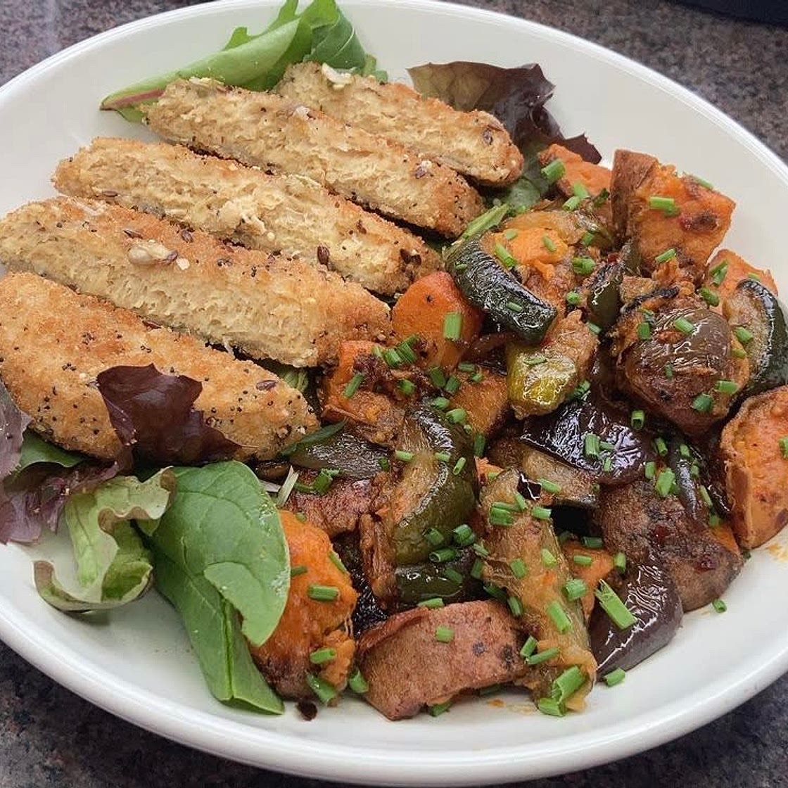 Mediterranean Vegetables w Seitan Slice