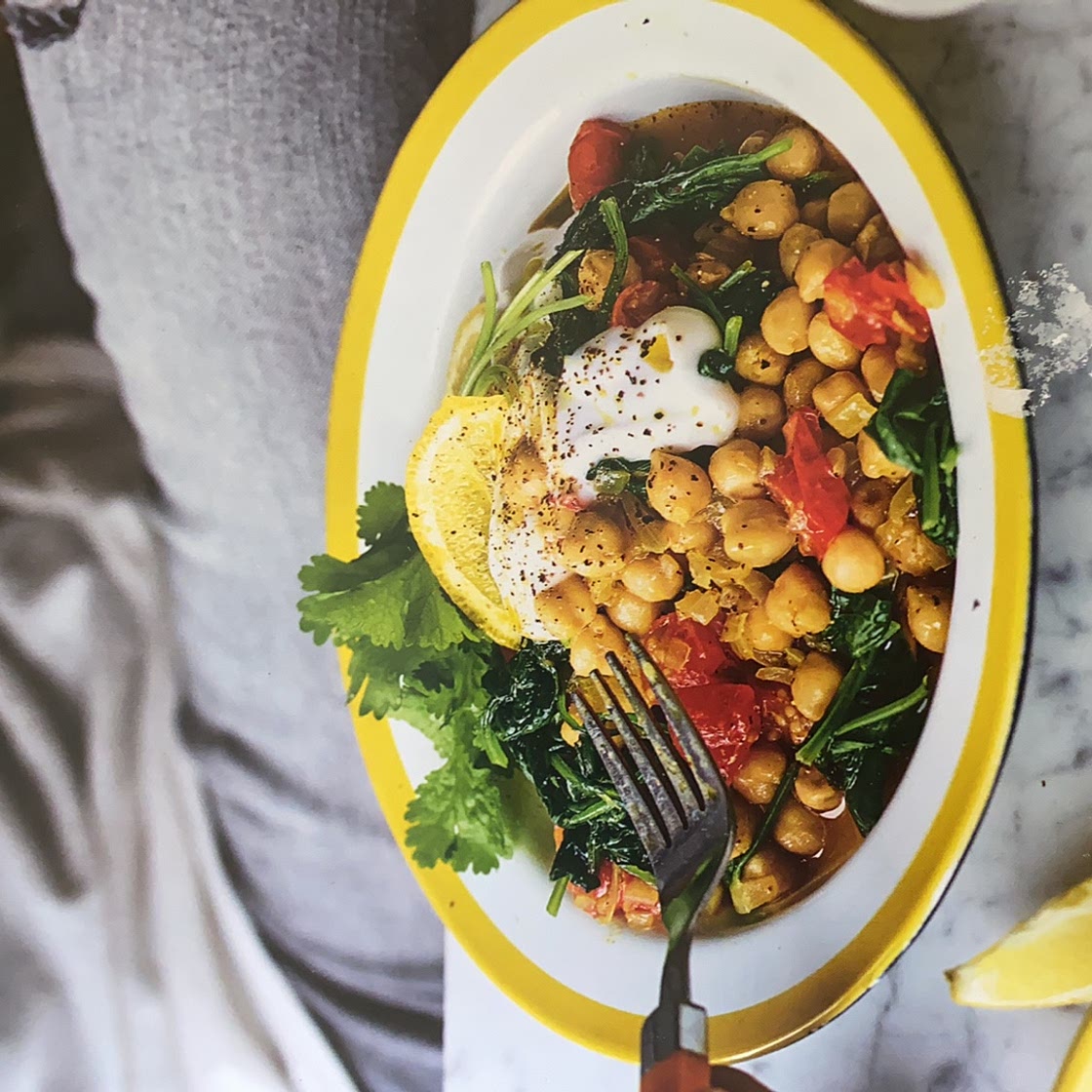 Chickpea, Tomato and Spinach Curry