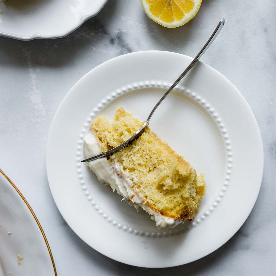 Single Layer Lemon Cake with Lemon Cream Cheese Frosting