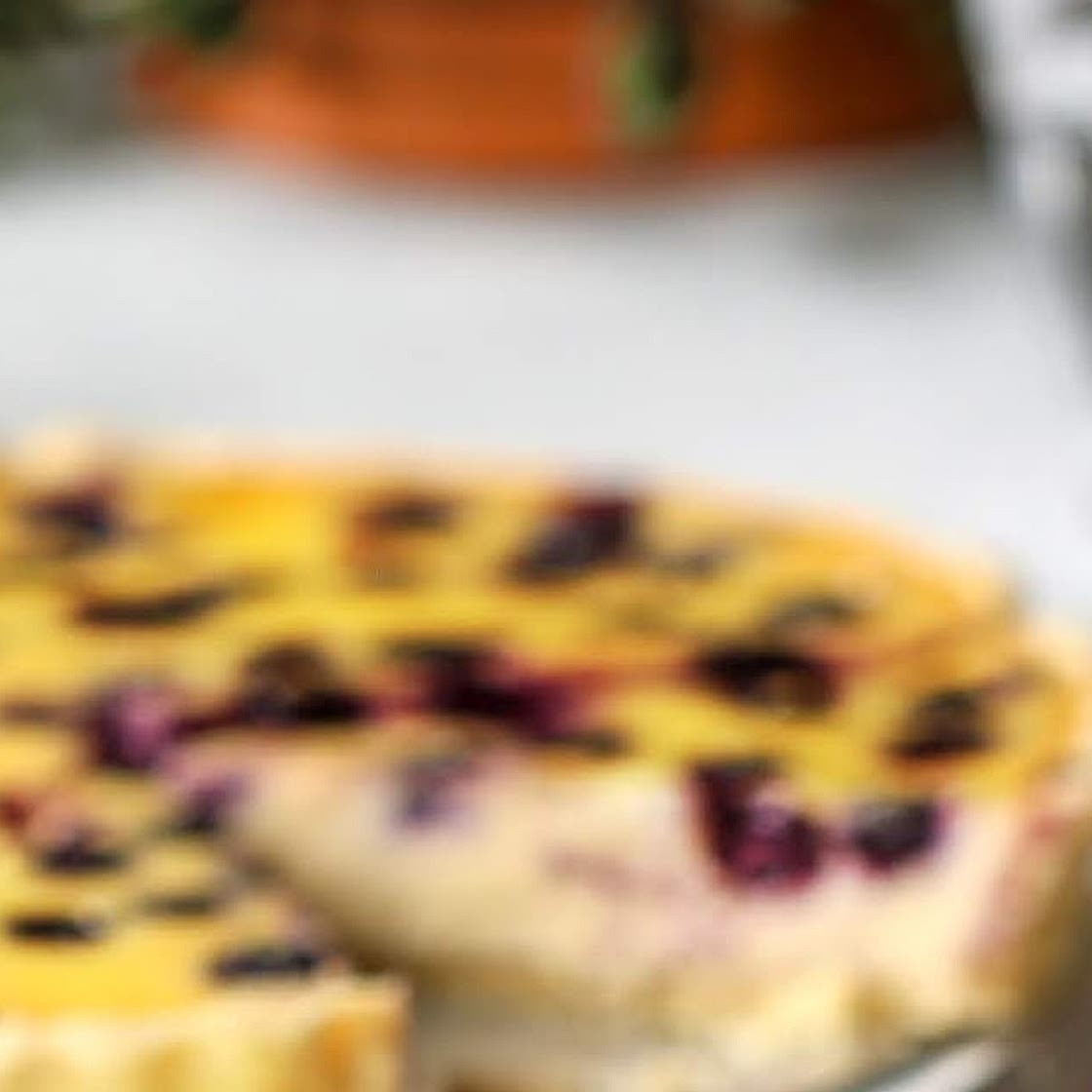 Blueberry cream cheese tart