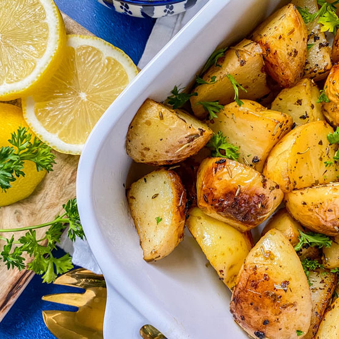 Greek Potatoes (Vegan & Gluten-Free)