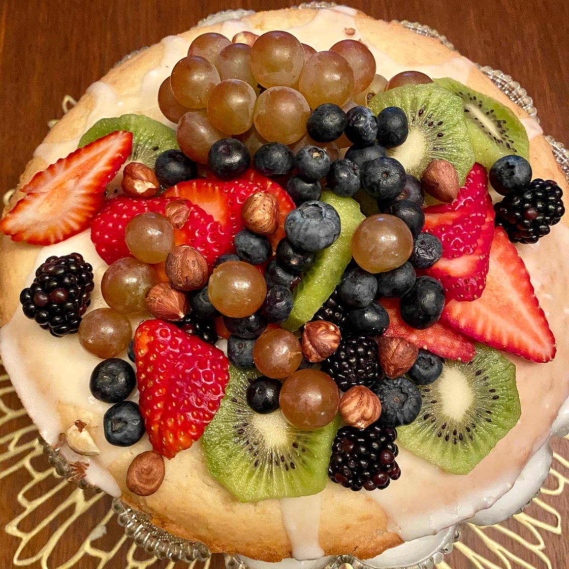 Coconut Cake with Fresh Fruit