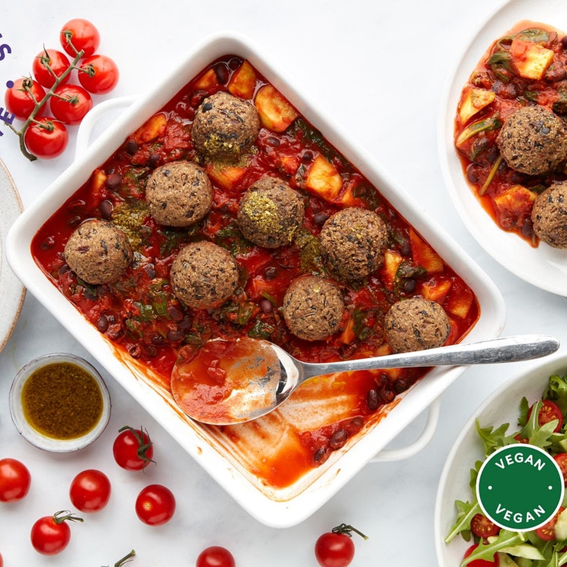 MC - Quinoa and black bean meatballs with tomato sauce