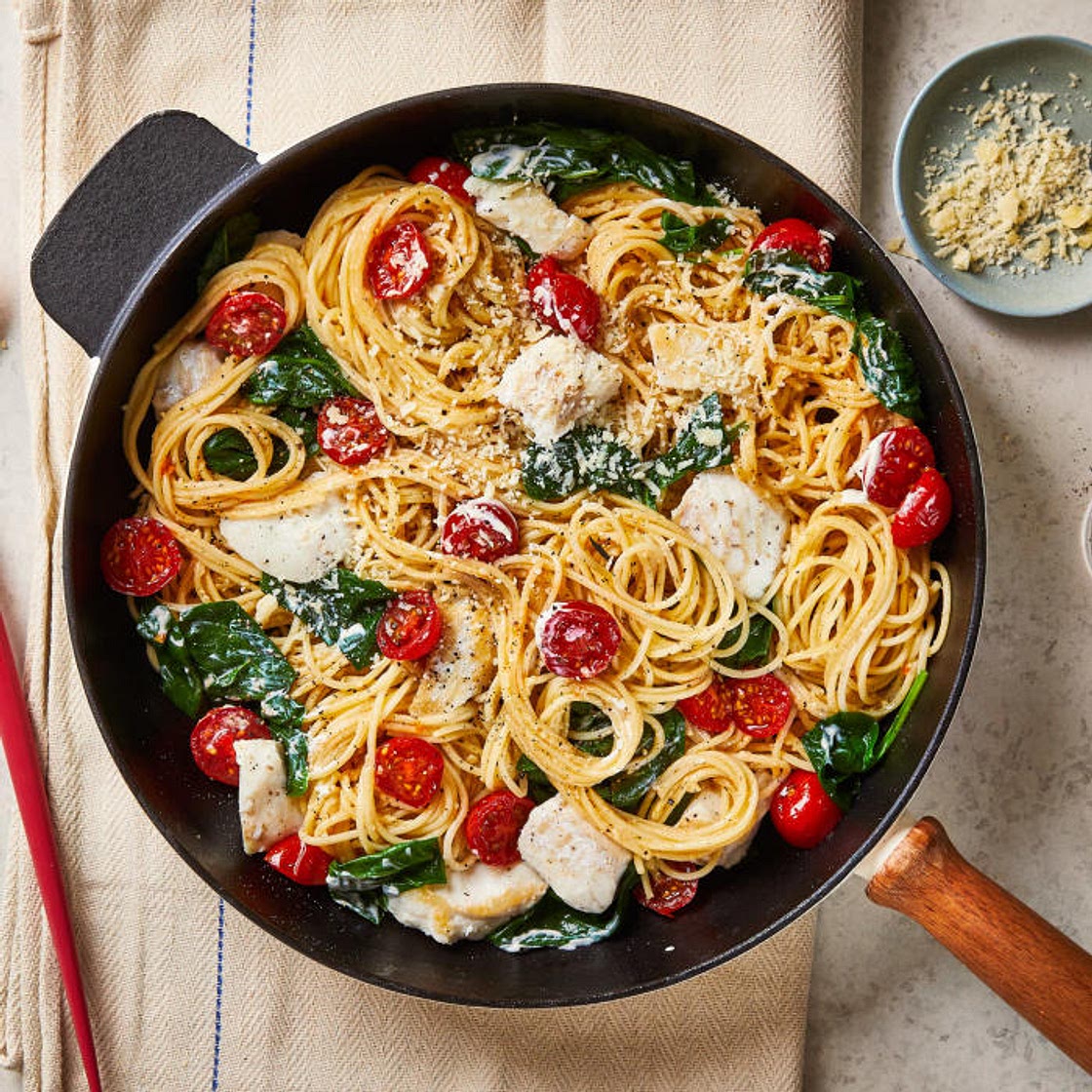 G - 10-Min Creamy Haddock Florentine Spaghetti