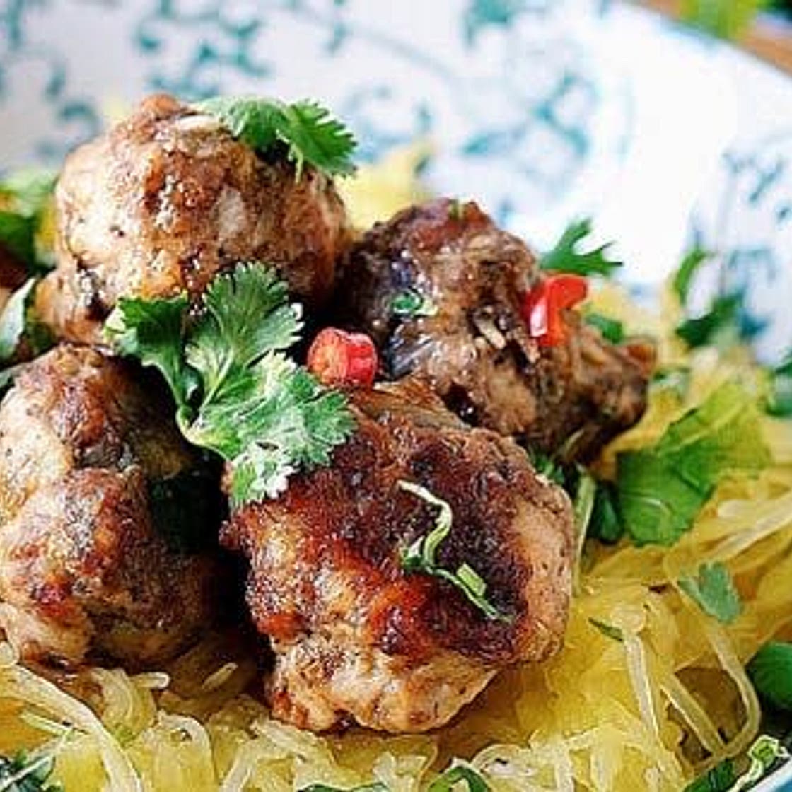 Vietnamese Meatballs & Vermicelli Squash Noodles