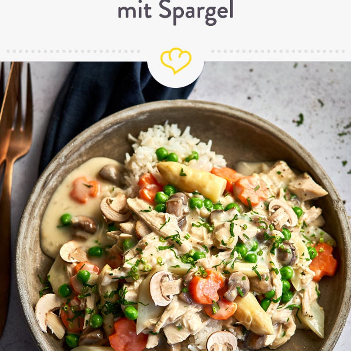 Hühnerfrikassee mit Spargel