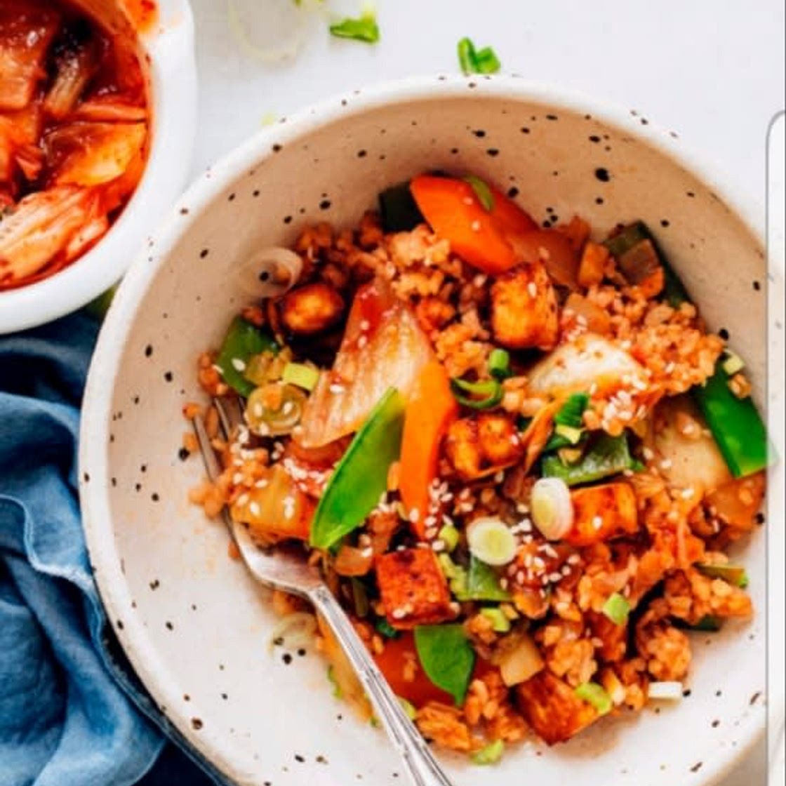Kimchi Fried Rice (Plant-Based!) - Minimalist Baker