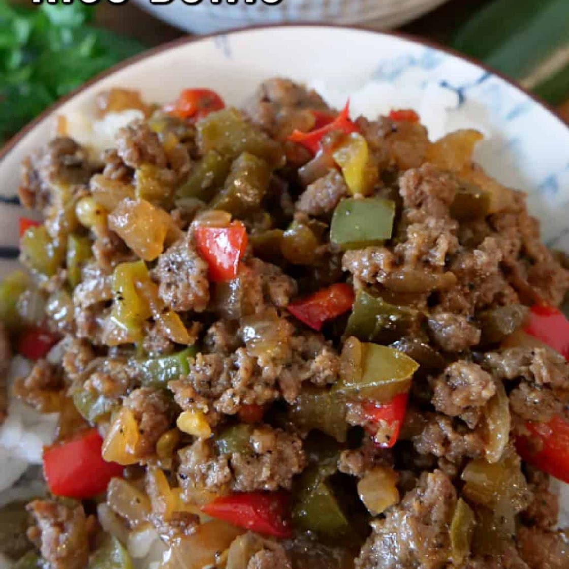 Beef and Pepper Rice Bowls
