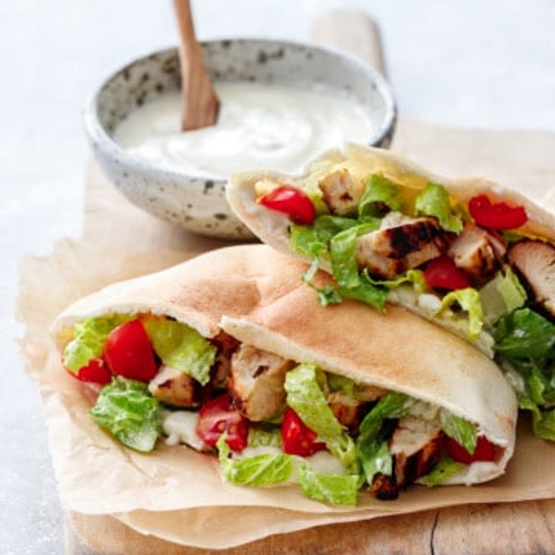 Chicken Caesar Salad Pitas