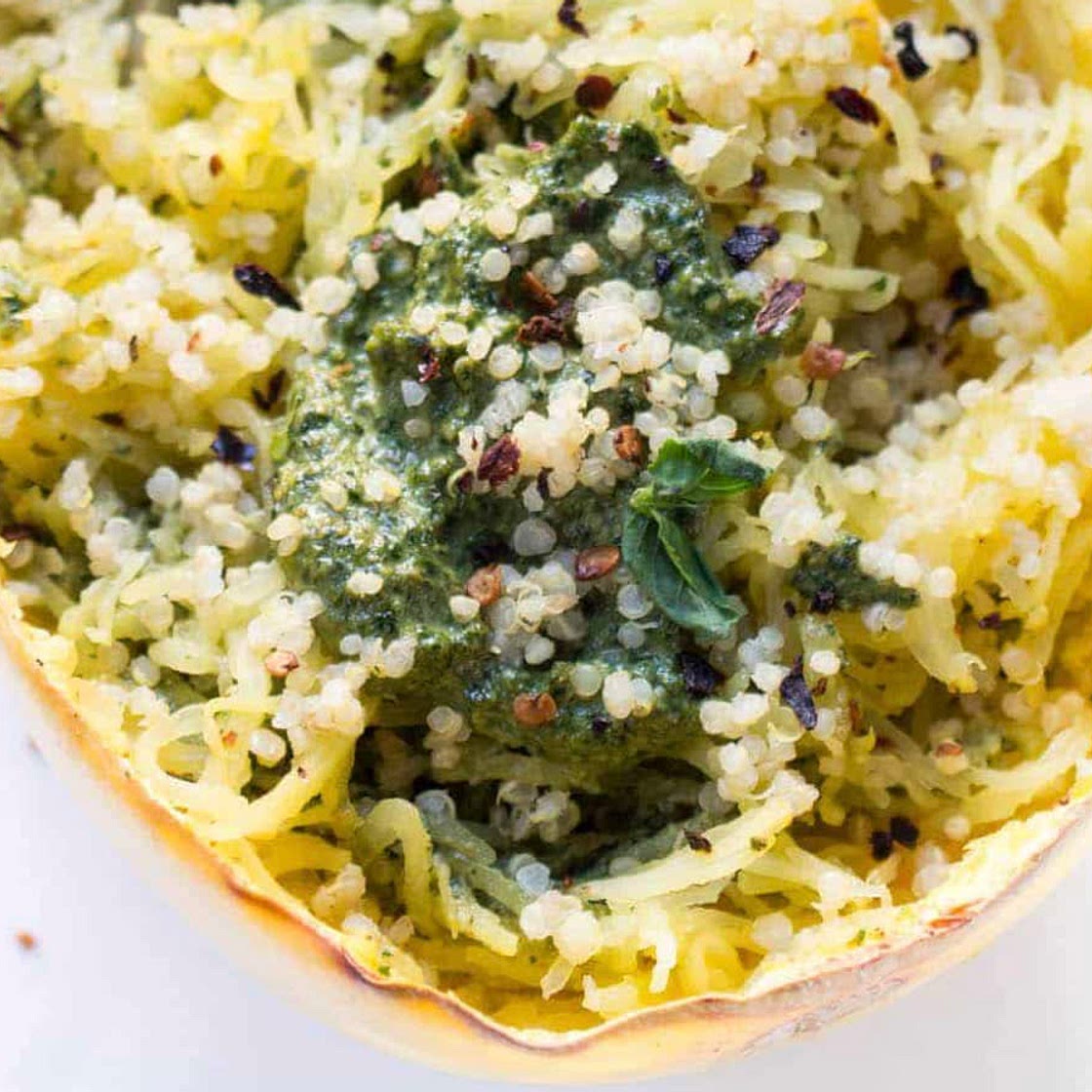 Pesto Spaghetti Squash