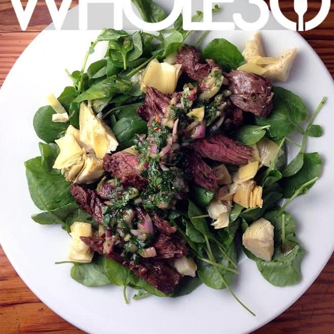 Grilled Skirt Steak with Watercress Salad