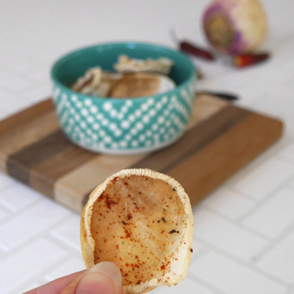 Spicy Turnip Chips