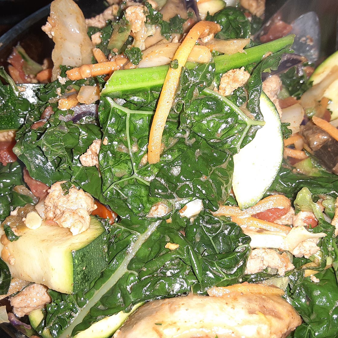Kale turkey stirfry
