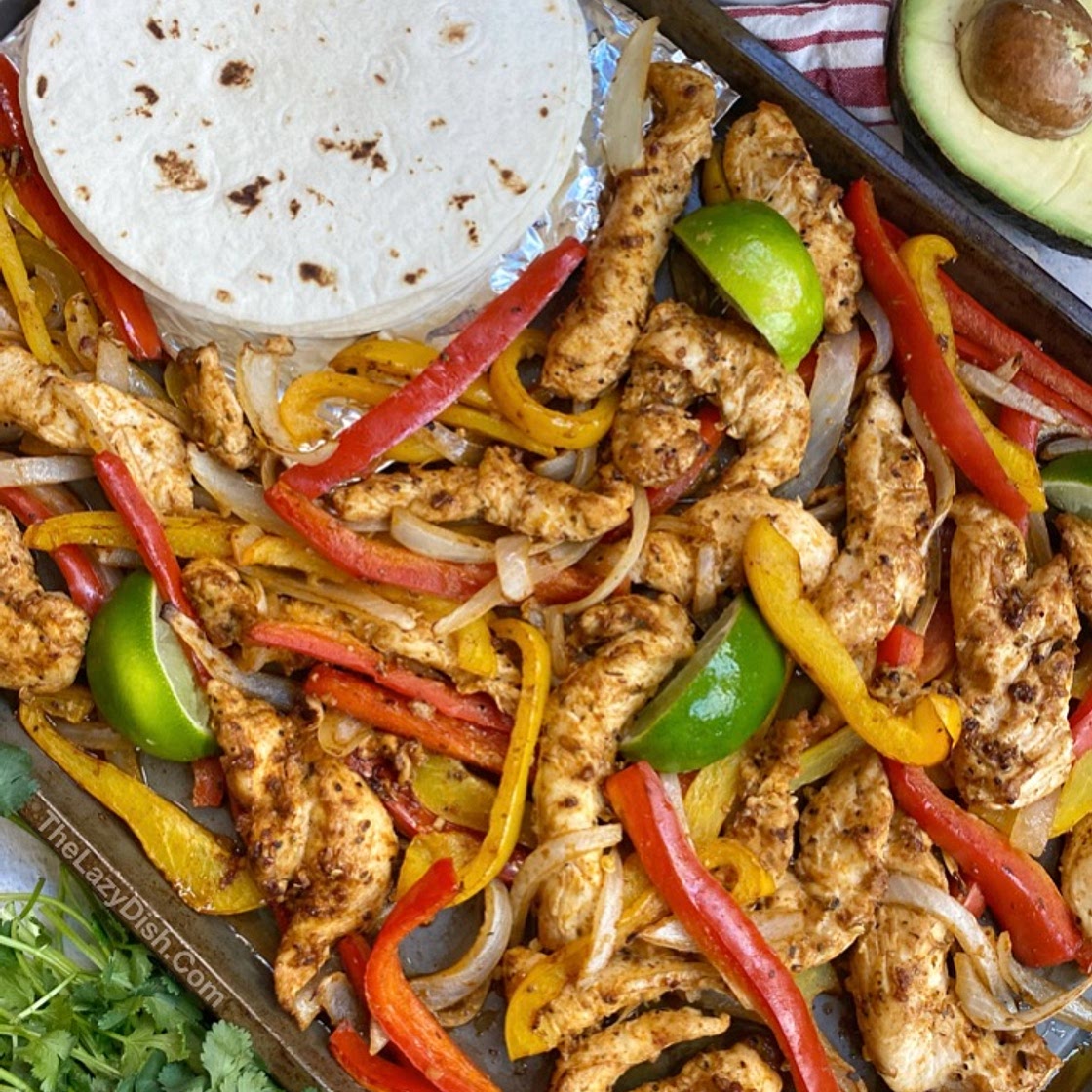 Oven Baked Sheet Pan Chicken Fajitas