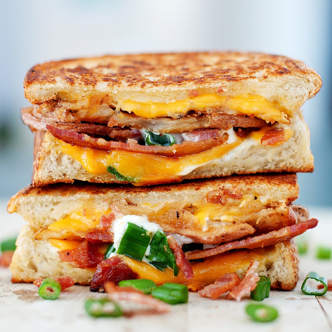 Baked Potato Grilled Cheese