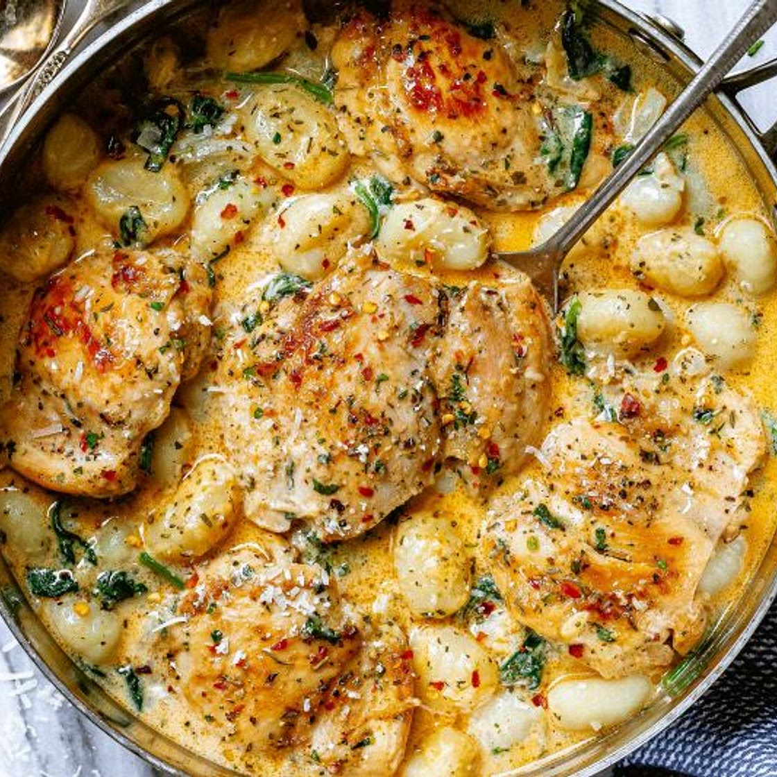 Creamy Spinach Chicken Gnocchi