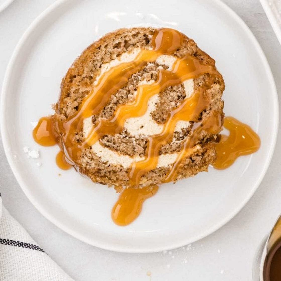 Caramel Banana Cake Roll