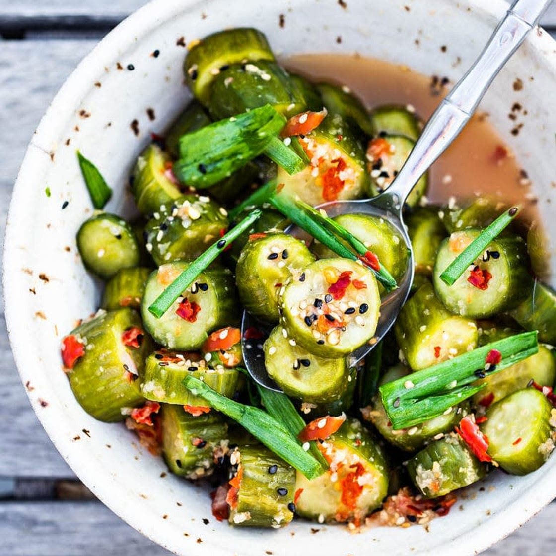Cucumber kimchi pickles
