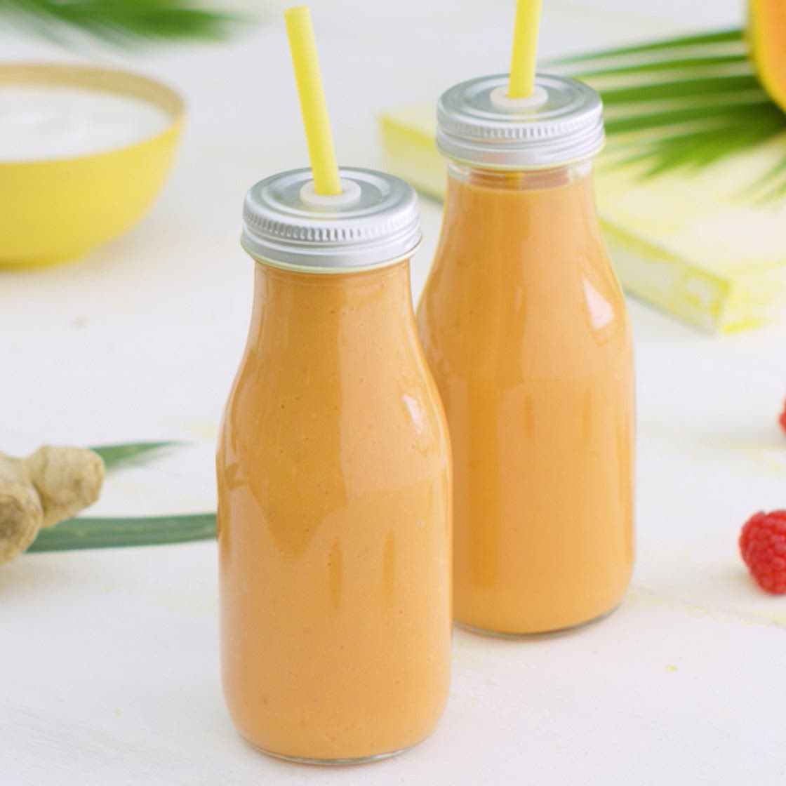 Smoothie de jengibre y papaya