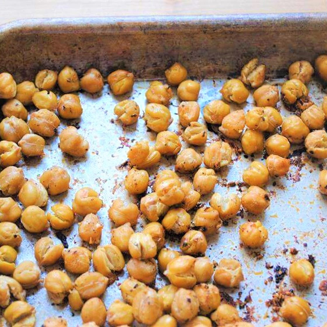 Baked Spiced Chickpeas (Garbanzos)