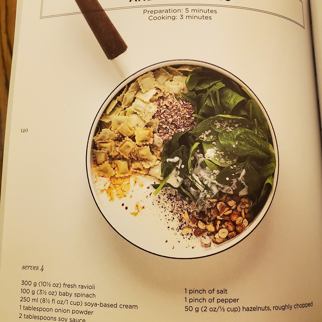 Ravioli with Spinach and Hazelnuts