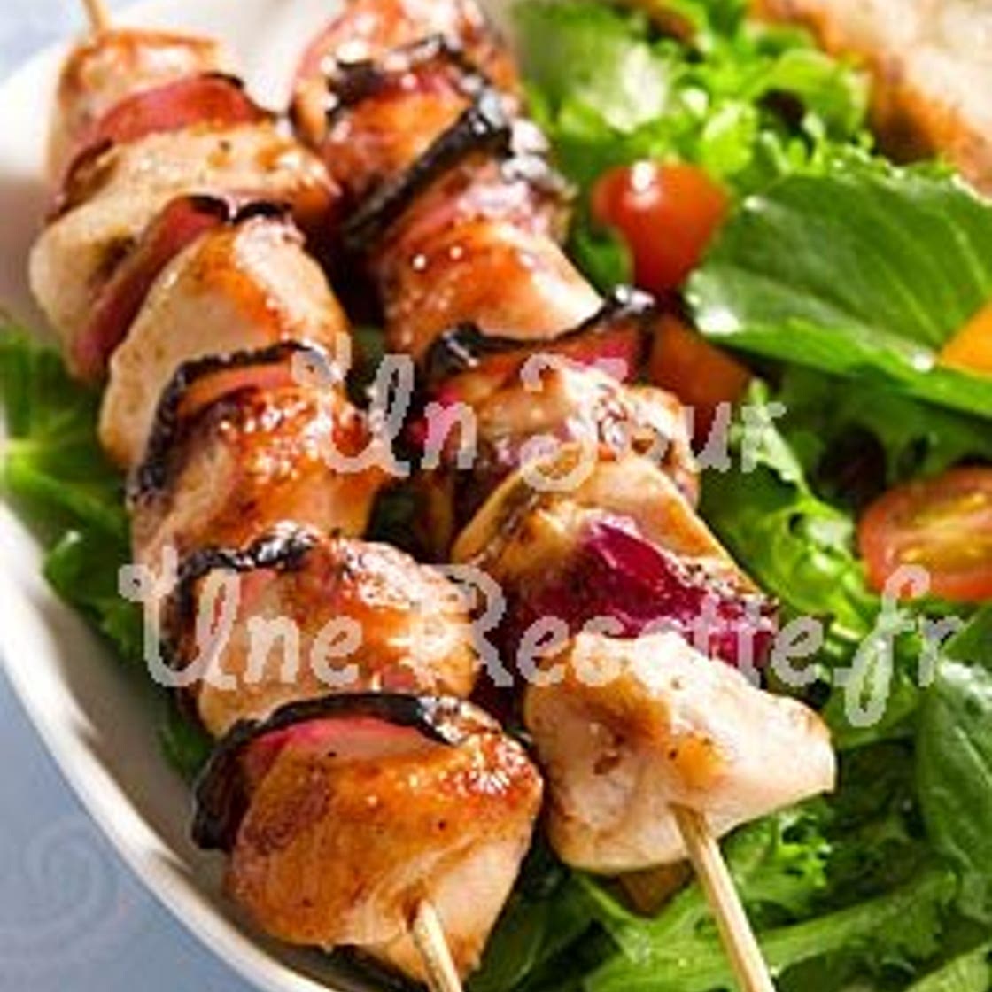 Brochettes de poulet au barbecue