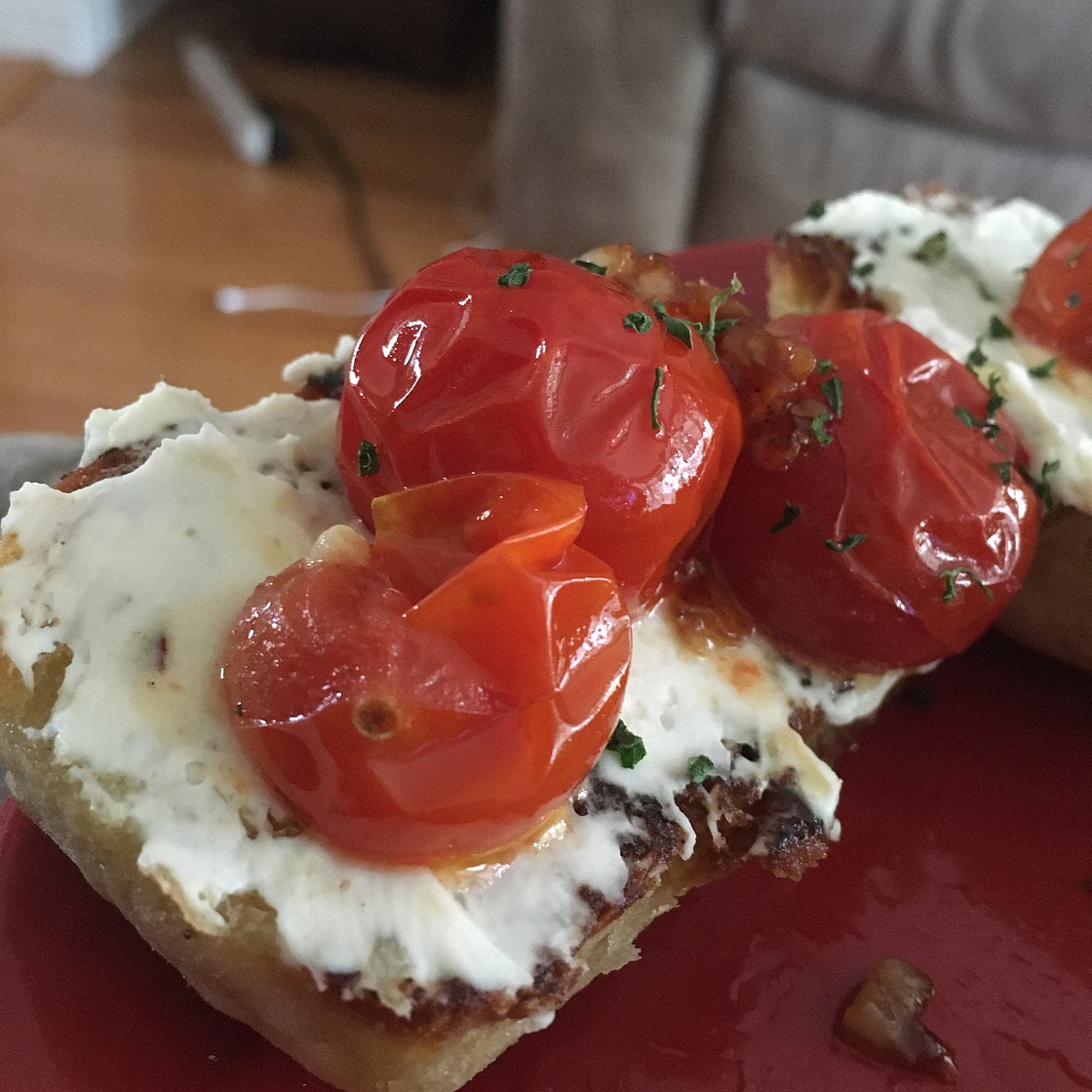 Open Faced Tomato Sandwich 