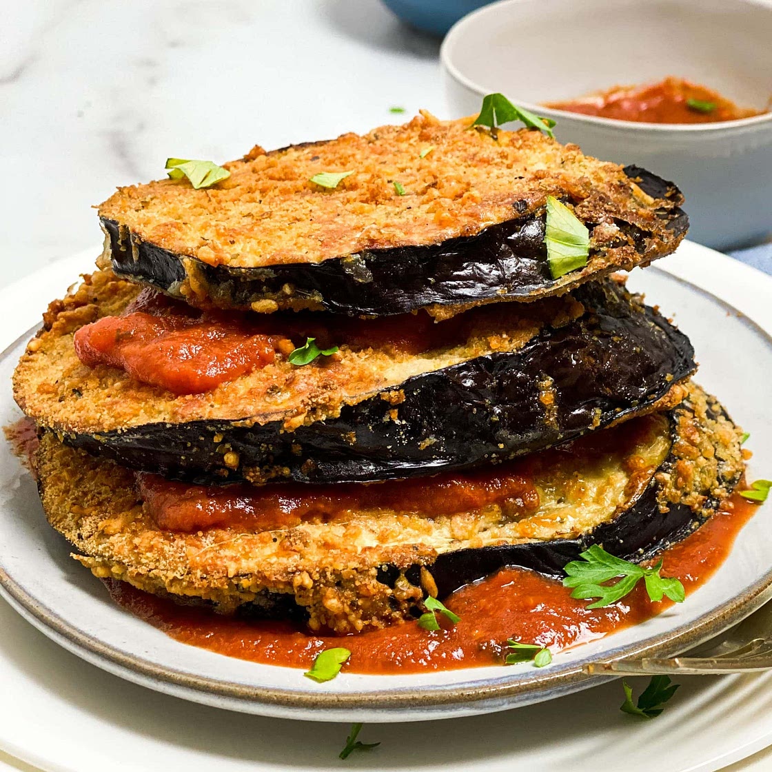 Air Fryer Eggplant Parmesan