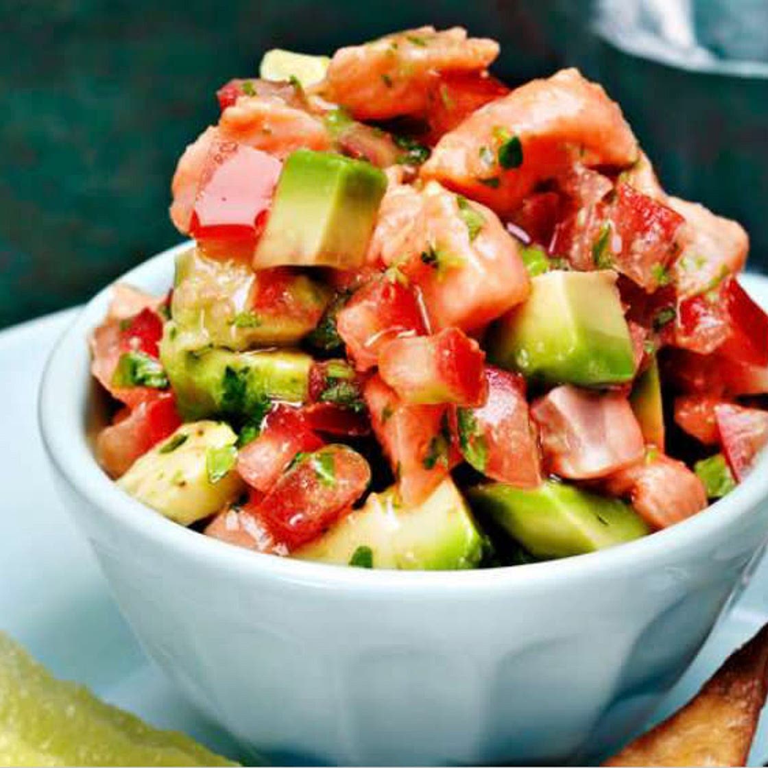Laxceviche med avokado 