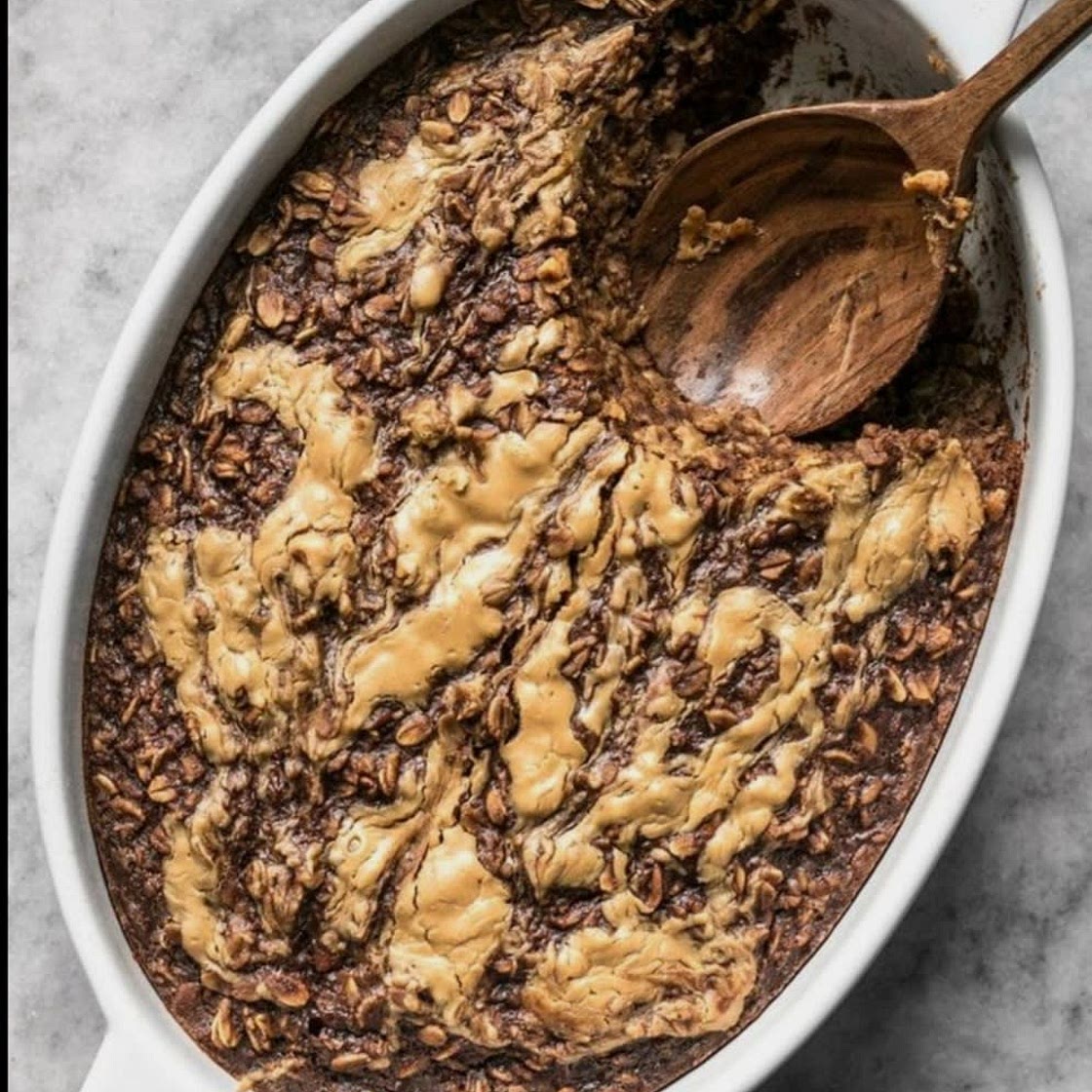 Peanut Butter Brownie Baked Oatmeal