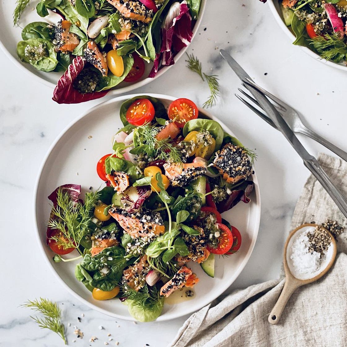 Everything But the Bagel Salmon Salad