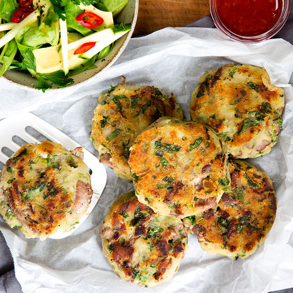 Kumara and Lamb Cakes