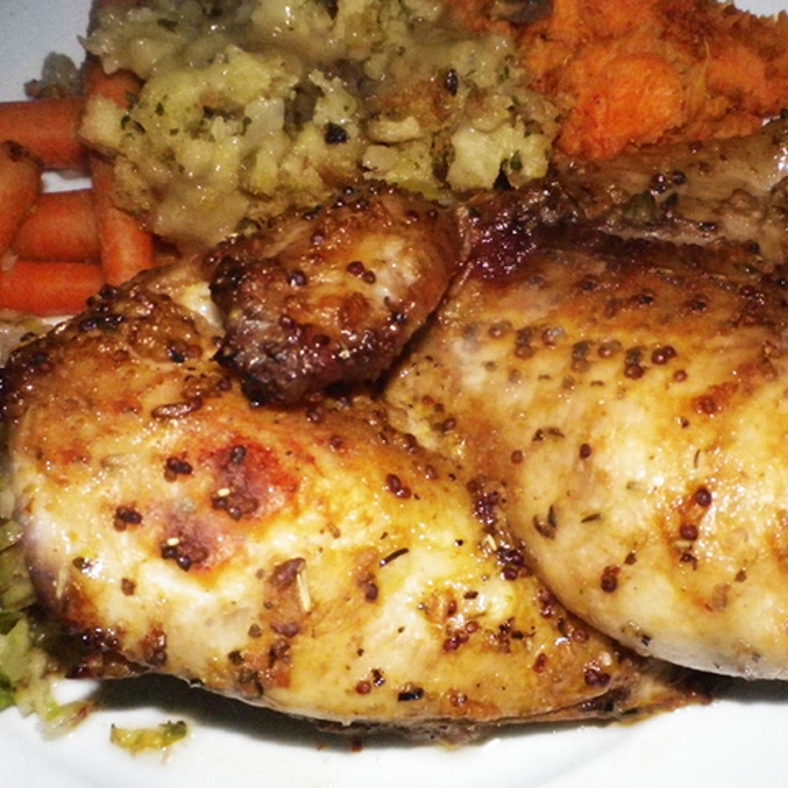 Spatchcocked Cornish Hens With Mustard Marinade Recipe