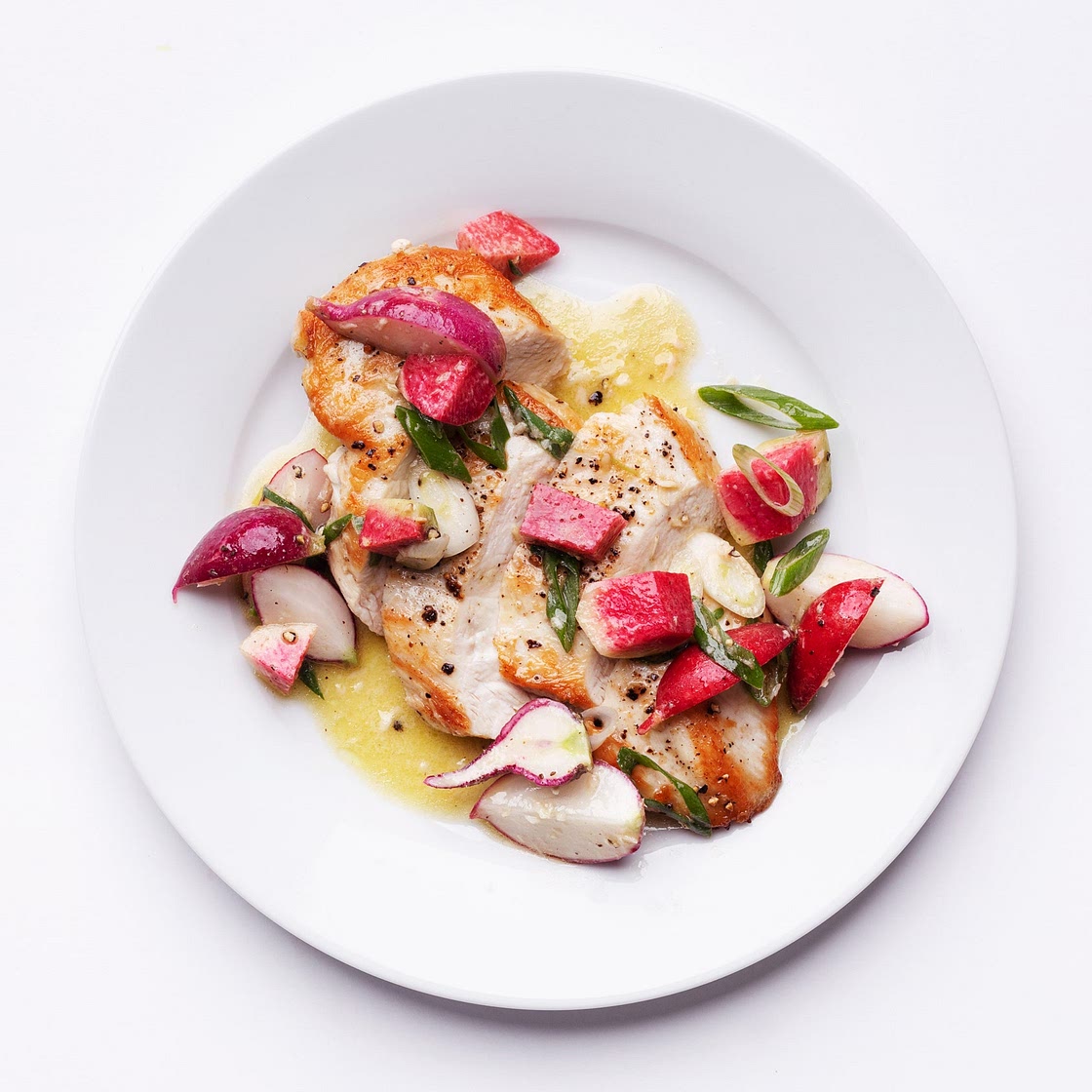 Pan-Seared Chicken Breasts With Crunchy Radish Salad