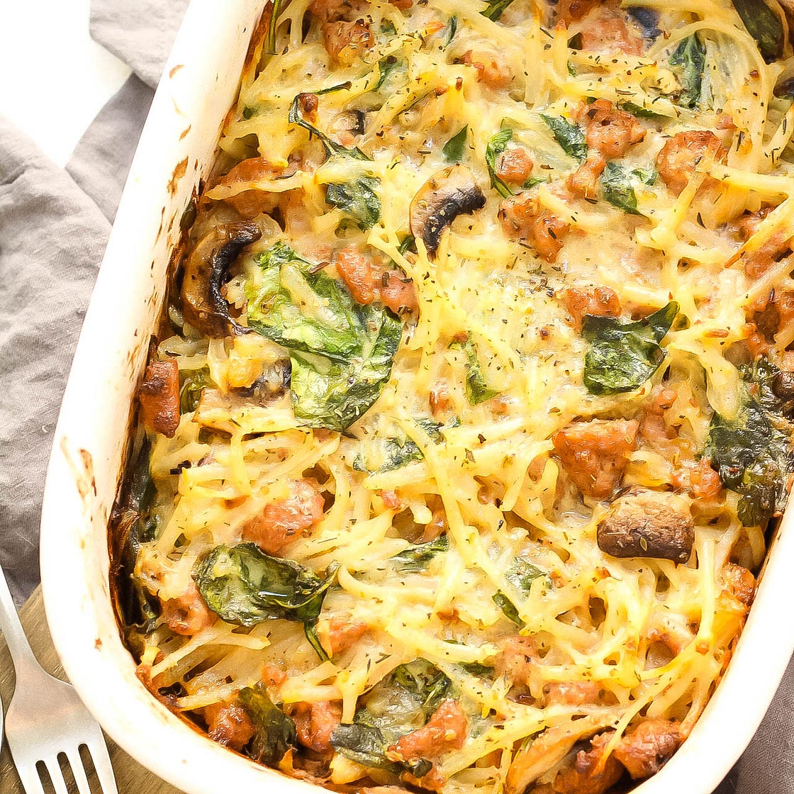 Creamy Sausage & Potato Whole30 Casserole (Paleo + GF)