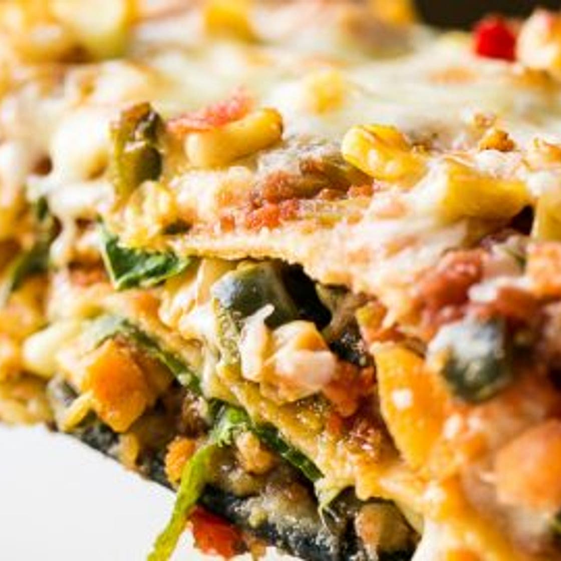 Stacked Roasted Vegetable Enchiladas