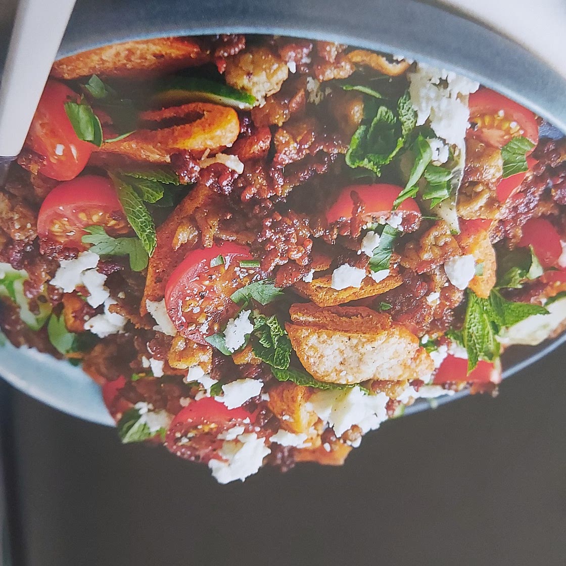 CUMIN-SPICED LAMB AND FETA FATTOUSH