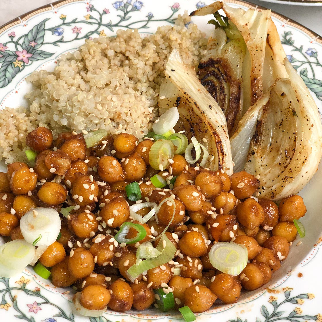 Sticky Sesame Chickpea